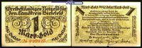 Bielefeld, Papier 1 Mark-Gold = 10/42 Doll...