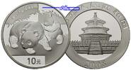 China 10 Yuan Panda Bären 1 oz, Silber