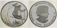 Vancouver, Kanada 25 Dollar Oly Winter Vancouver 2010 Skiakrobatik - Hologramm
