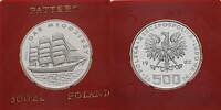 Polen 500 Zlotych 50 Jahre Segelschulschiff -Dar Pomorza- PROBE , (Silber)