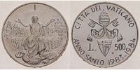 Vatikan 500 Lire Heiliges Jahr 1983 / Christus,den Drachen zertretend