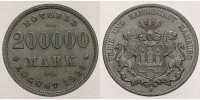 Hamburg, Freie und Hansestadt 200.000 Mark Hamburg Freie und Hansestadt - Notgeld,