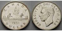 Kanada 1 $ Georg VI/Kanu, -Archivbild-