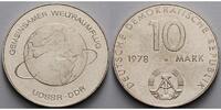 Deutschland, DDR 10 Mark 1. Weltraumflug DDR-UDSSR, Silber,<b>-Archivbild-</b>