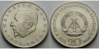 Deutschland, DDR 20 Mark Heinrich Mann, Ku.-Ni.,<b>-Archivbild-</b>