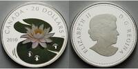 Kanada 20 $ 20 $ Kristall-Wasserlilie, drei changierende Swarowski-Kristalle,