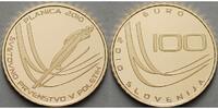 Slowenien 100 Euro 6,3g fein 24 mm Ø Skiflug Weltmeisterschaft in Planica, inkl. Etui & Zertifikat & Schuber