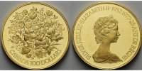 Kanada 100 Dollar, 15,55g fein, 27mm Ø Florale Embleme der 10 kanadischen Provinz. u.d.Territorien, 1/2Unze im org.Etui