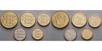 Estland 6,80 Eesti-Kronen Estland Satz vor dem Euro,0,10, 0,20, 0,50,1,-5,-Kronen
