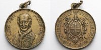 Italien, Kirchenstaat Papst Leo XIII,50 j.Priesterjubiläum a.31.12.1887,tragbare Medaille m.Öse u.Ring
