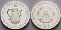 Deutschland, DDR 10 Mark Joh. Friedrich Böttger, Silber,<b>-Archivbild-</b>