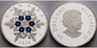 Kanada 20 $ 20 $ Schneeflocke, changierende -blau- Swarowski Kristalle 7.Münze