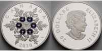 Kanada 20 $ 20 $ Schneeflocke, changierende -violett/Tanzanite- Swarowski Kristalle 8.Münze