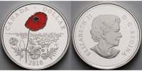 Kanada 1 $ Mohnblume (Poppy) mit roter Applikationen, inkl. Etui & Zertifikat & Schuber