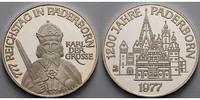 Paderborn 15,00g fein,36mm Ø 1200J. Paderborn/777 Reichstag/Paderborn, Karl d. Grosse, inkl. Etui-Archivb.