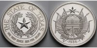 USA 31,20g fein, 39mm Ø Medaille The State of Texas - one Troy Ounce, in org. Kapsel & MDM - Etui