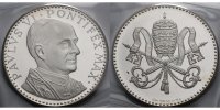 ca. 40g fein<br>50mm Ø Medaille Papst Paulus VI, original eingeschweißt