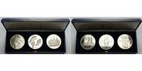 Deutschland 45,51g fein, je 35mm Ø 3 Medaillen in Silber Olympiade 1972, München, Sapporo und Kiel inkl. Etui