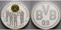Deutschland Medaille BVB Borussia Dortmund Deutscher Supercup Sieger 1989 inkl. Kapsel & Zertifikat