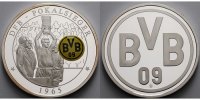 Deutschland Medaille BVB Borussia Dortmund DFB-Pokalsieger 1965 inkl. Kapsel & Zertifikat, mit Patina