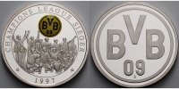 Deutschland Medaille BVB Borussia Dortmund Champions League Sieger 1997 inkl.Kapsel&Zerti.mit Patina