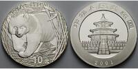 China 10 Yuan Panda Bären, 1 oz, Silber <b>(ohne D)</b>
