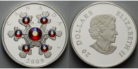 Kanada 20 $ 20 $ Schneeflocke, changierende -rosa- Swarowski Kristalle 5.Münze