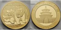 China 100 Yuan,7,78gfein Panda-Bären, 1/4 oz, 999 Gold