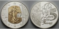 Frankreich 5 Euro Die Säerin (La Semeuse) inkl. Etui & Zertifikat & Schuber