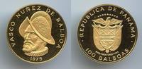 Panama 100 balboas Panama, 100 Balboas, GOLD, 1975, PROOF, Low mintage,Original Mint Box and COA