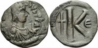 Byzanz Halbfollis NM Byzanz Anastasius I. Halbfollis Constantinopolis 512-517 Kreuz Stern Sear 25