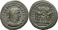 Rom Kaiserreich Follis NM Constantin I Follis Siscia 318 VICTORIAE LAETAE PRINC PERP Altar Stern RIC 47