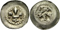 Straßburg Pfennig Strassburg Berthold II Buchegg Lilienpfennig Bischof Krummstab EL - vgl. 317