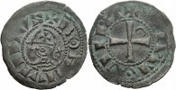 Kreuzfahrer Denier NM Bohemund IV. Kreuzfahrer Antiochia Denier 1201-1216 Crusaders CCS 78a #KN004