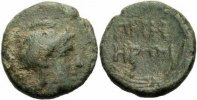 Ionien Bronze NM Priene Ionien Bronze 240-170 Athena Helm Maeander Band Magistrat Heroi BMC 23