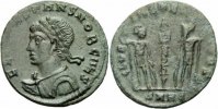 Rom Kaiserreich Follis NM Constans Follis Heraclea 336/7 GLORIA EXERCITVS Soldaten Standarte RIC 154 /5