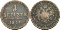 Österreich 1 Kreuzer Österreich Kaiserreich Franz Joseph I. 1 Kreuzer 1851 A Wien Habsburg ANK 5