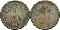 Österreich-Ungarn 10 Krajczar Österreich Ungarn Franz Joseph I. 4 Krajczar 1868 K.B. Kremnitz Ungarn ANK 85