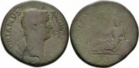 Rom Kaiserreich Sesterz Hadrian Sesterz Rom 134-138 ALEXANDRIA Kornähren Trauben Weinranke Korb RIC 843