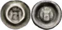 Hamburg Hohlpfennig Hamburg Stadt Hohlpfennig 13. Jhd. Stadttor Nesselblatt Tor Dreizackiger Aufsatz