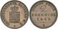Sachsen-Weimar-Eisenach 2 Pfennig Sachsen Königreich Johann 2 Pfennig 1866 B Dresden Buschick J. 122 AKS 153