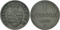 Sachsen-Altenburg 1 Pfennig Sachsen-Altenburg Ernst I. 1 Pfennig 1865 B Dresden Buschick J. 110 AKS 63
