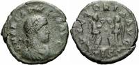 Rom Kaiserreich 1/2 Centenionalis Arcadius Scarce Nummus Thessalonica 383-388 VICTORIA AVG Two Victories RIC 63 c