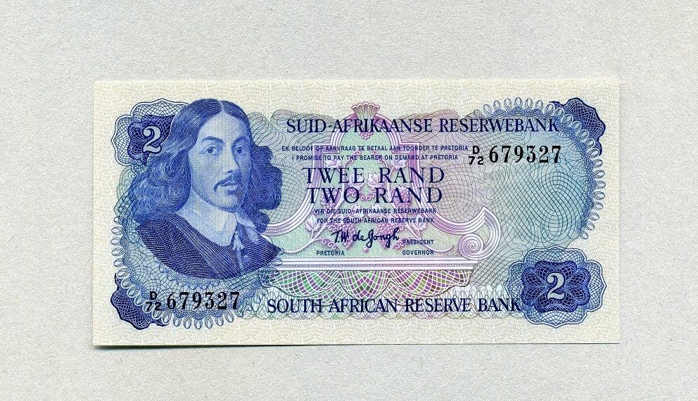 Rand 2. Suid Afrikaanse Reserve Bank 2 Rand 50 годов. Suid Afrikaanse Reserve Bank 2 Rand 1961 года серия в/159.