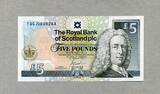 The Royal Bank of Scotland 5 Pounds 06.2.2002 P.362- Queen Elizabeth II Golden Jubilee (1952-2002) - unc / GEM UNC