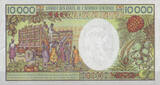 Gabon 10.000 Francs ND(1984) Pick 7a unc / GEM UNC