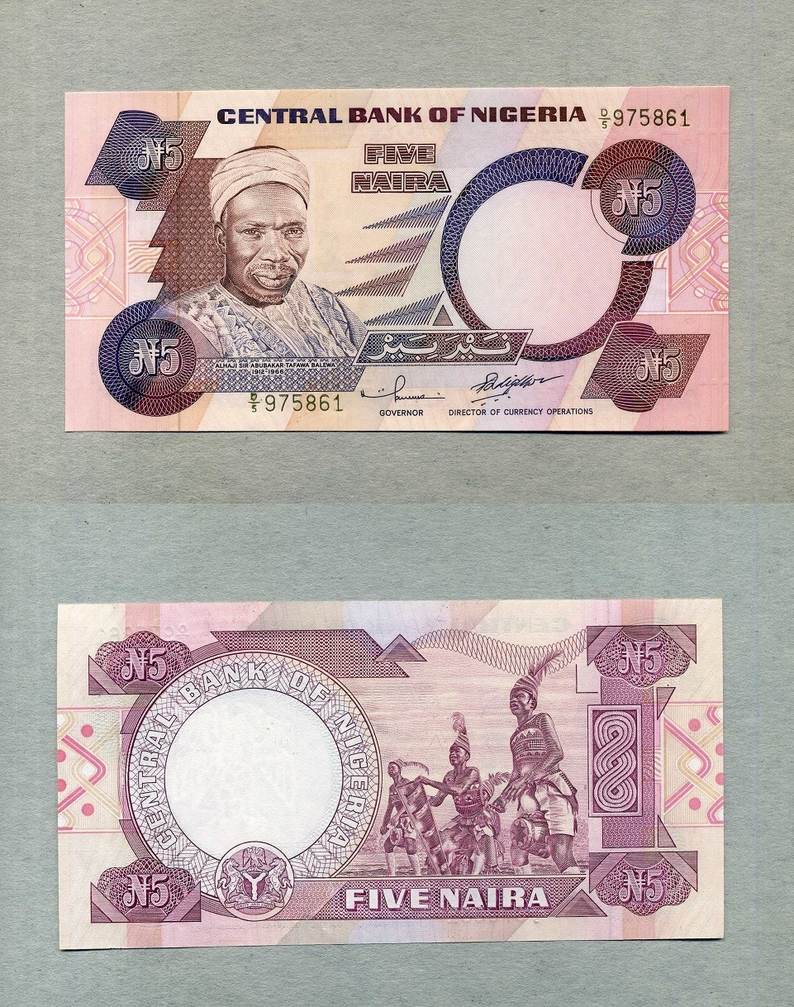 Nigeria 5 Naira ND(1984-) P.24e unc / GEM UNC | MA-Shops