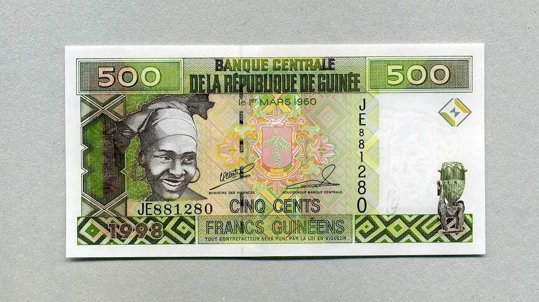 P 1998. 500 Francs 1998.