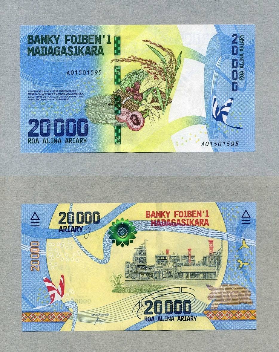 Madagascar 20.000 Ariary - New Design - 2017 - unc / GEM UNC | MA