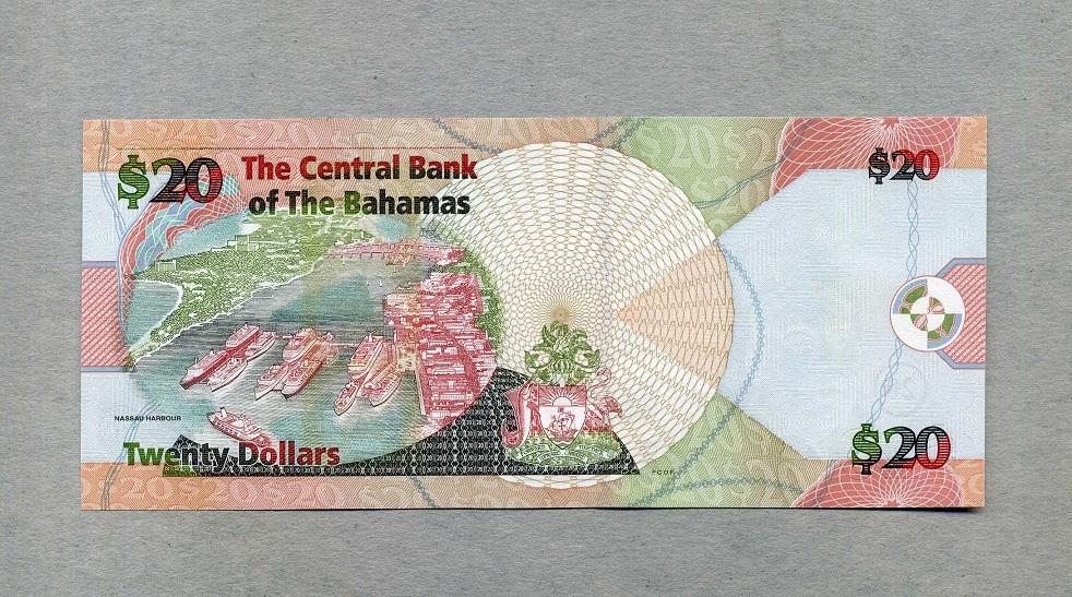 20 Dollars Serie 2006 Nassau Bahamas Hafen / Sir Milo B.Butler unc
